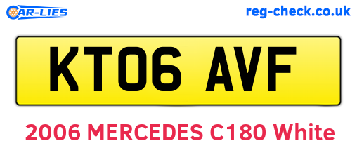 KT06AVF are the vehicle registration plates.
