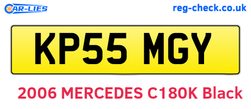 KP55MGY are the vehicle registration plates.