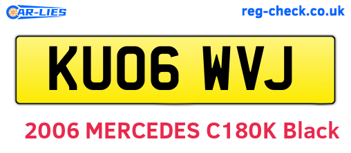 KU06WVJ are the vehicle registration plates.