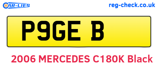 P9GEB are the vehicle registration plates.
