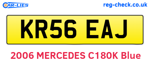 KR56EAJ are the vehicle registration plates.