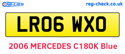 LR06WXO are the vehicle registration plates.