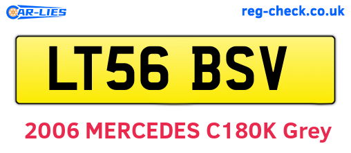 LT56BSV are the vehicle registration plates.