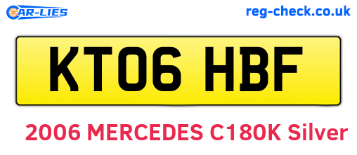 KT06HBF are the vehicle registration plates.