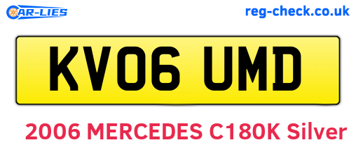 KV06UMD are the vehicle registration plates.