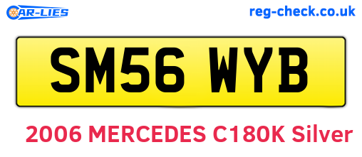 SM56WYB are the vehicle registration plates.