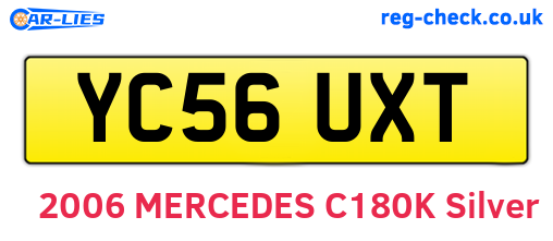 YC56UXT are the vehicle registration plates.