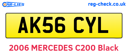 AK56CYL are the vehicle registration plates.