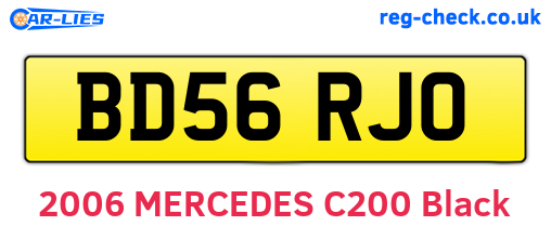 BD56RJO are the vehicle registration plates.