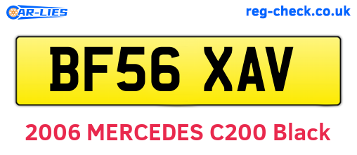 BF56XAV are the vehicle registration plates.