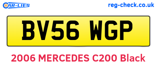 BV56WGP are the vehicle registration plates.