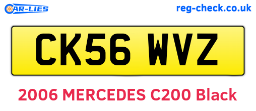 CK56WVZ are the vehicle registration plates.
