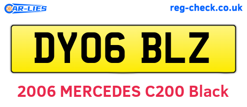 DY06BLZ are the vehicle registration plates.