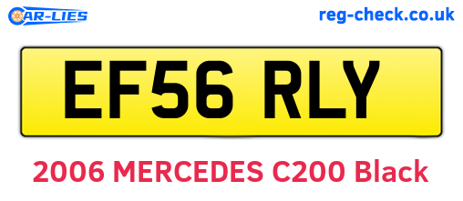 EF56RLY are the vehicle registration plates.