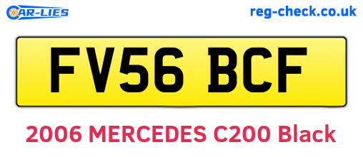 FV56BCF are the vehicle registration plates.