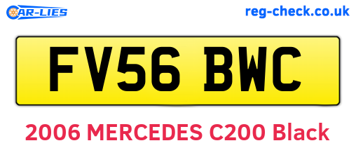 FV56BWC are the vehicle registration plates.