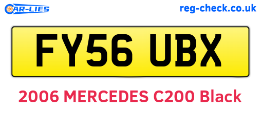 FY56UBX are the vehicle registration plates.