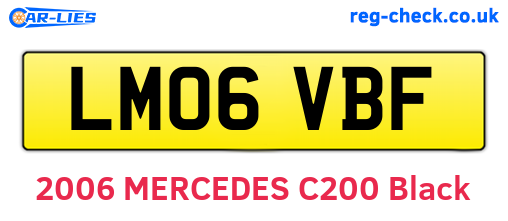 LM06VBF are the vehicle registration plates.