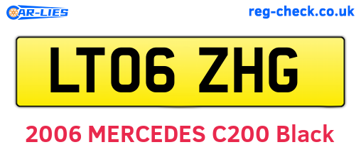 LT06ZHG are the vehicle registration plates.