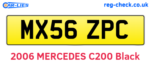 MX56ZPC are the vehicle registration plates.