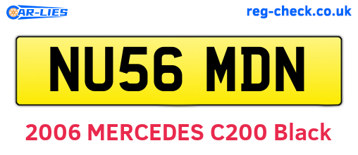 NU56MDN are the vehicle registration plates.