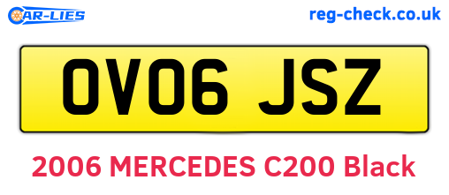 OV06JSZ are the vehicle registration plates.