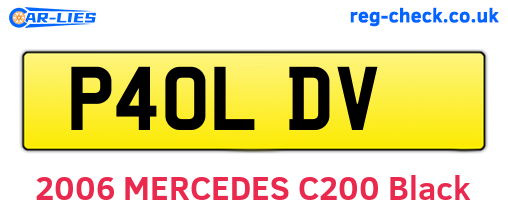 P40LDV are the vehicle registration plates.