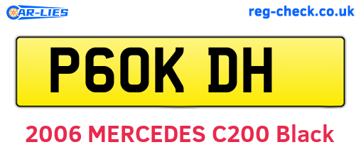 P60KDH are the vehicle registration plates.
