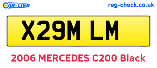 X29MLM are the vehicle registration plates.