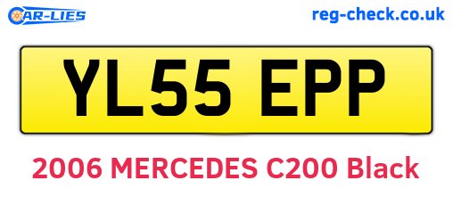 YL55EPP are the vehicle registration plates.