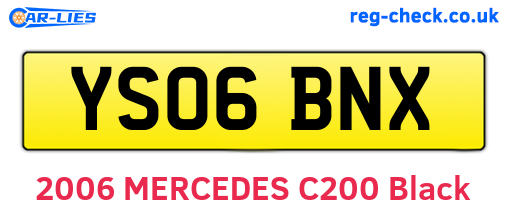 YS06BNX are the vehicle registration plates.