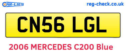 CN56LGL are the vehicle registration plates.