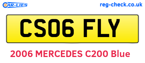 CS06FLY are the vehicle registration plates.