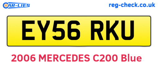 EY56RKU are the vehicle registration plates.