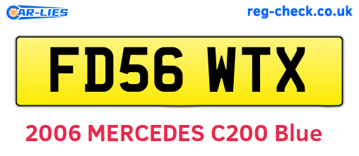 FD56WTX are the vehicle registration plates.