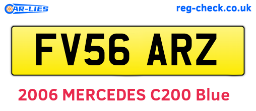 FV56ARZ are the vehicle registration plates.