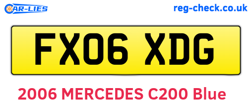 FX06XDG are the vehicle registration plates.