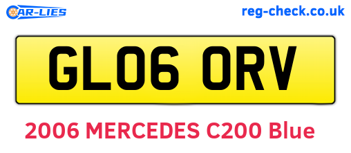 GL06ORV are the vehicle registration plates.