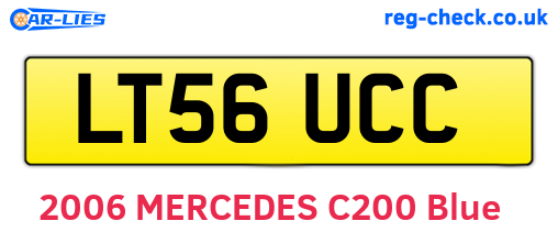 LT56UCC are the vehicle registration plates.