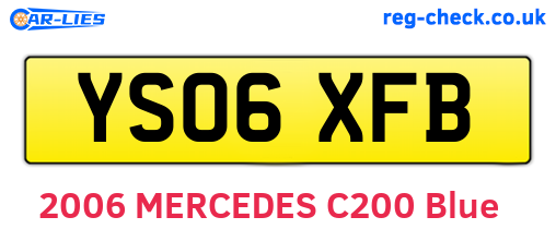YS06XFB are the vehicle registration plates.