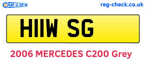 H11WSG are the vehicle registration plates.