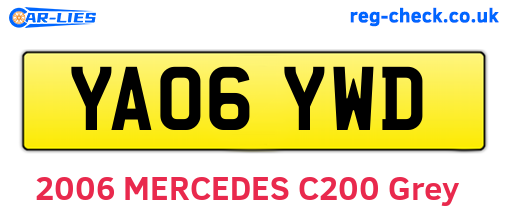 YA06YWD are the vehicle registration plates.