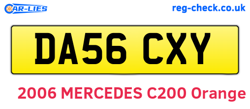 DA56CXY are the vehicle registration plates.