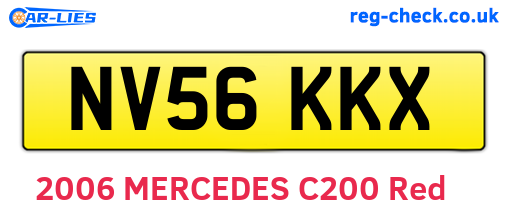 NV56KKX are the vehicle registration plates.