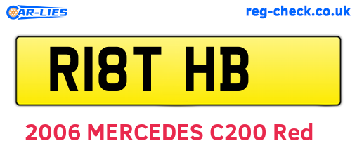 R18THB are the vehicle registration plates.