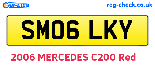 SM06LKY are the vehicle registration plates.
