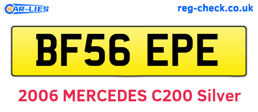BF56EPE are the vehicle registration plates.