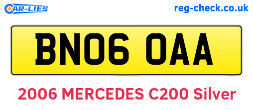 BN06OAA are the vehicle registration plates.