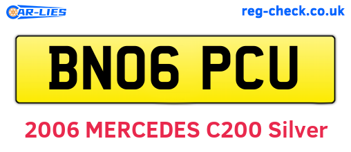 BN06PCU are the vehicle registration plates.