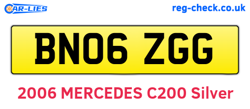 BN06ZGG are the vehicle registration plates.